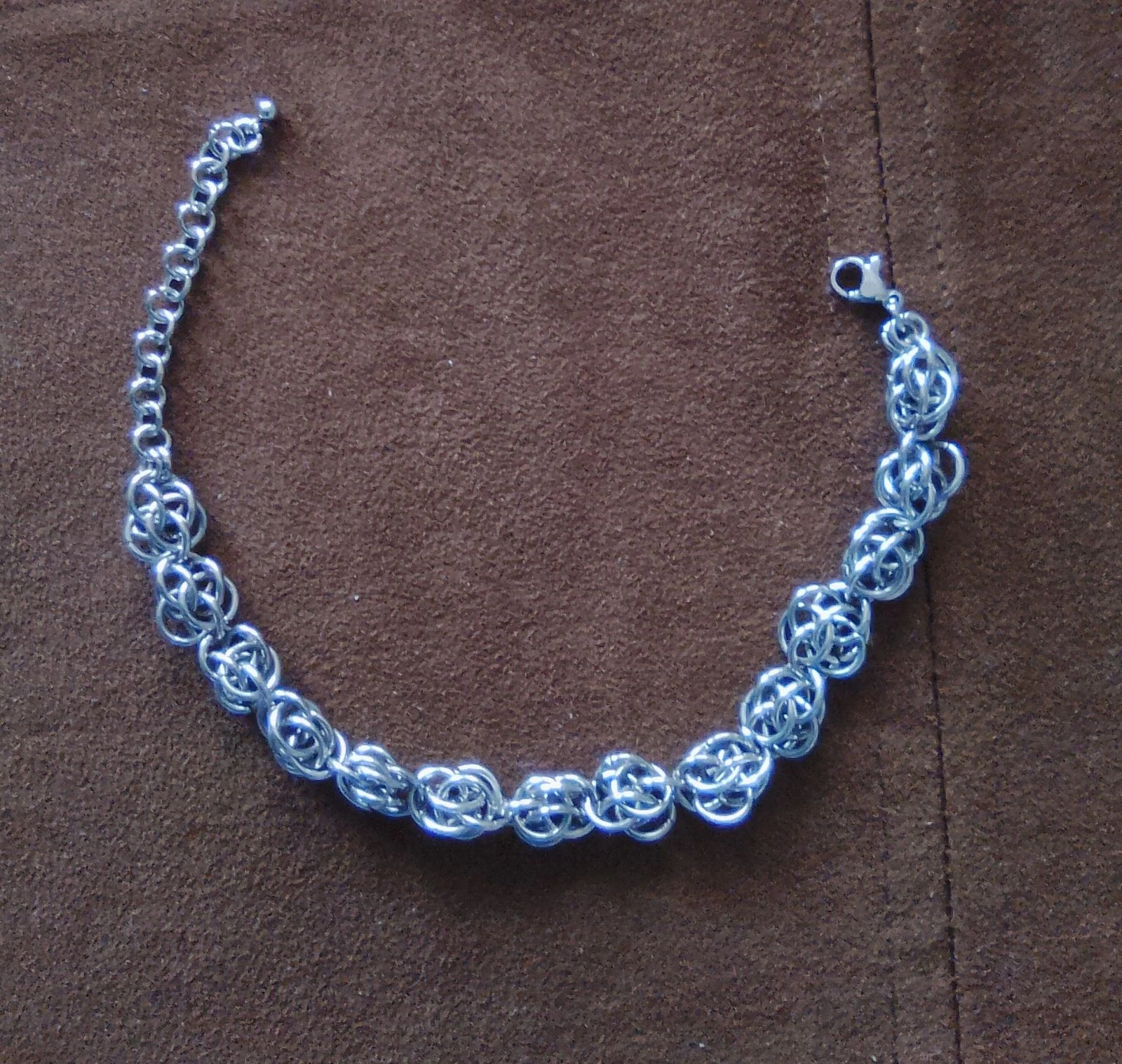 Pulseira unissex chainmail "pois de senteur" – photo 4